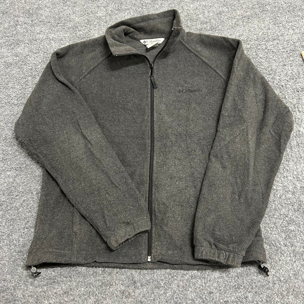 Columbia Fleece Jacket Womens Size L Gray Full Zip Mock Neck Outdoor XL6185